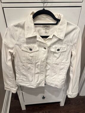 J. Crew White Denim Jacket